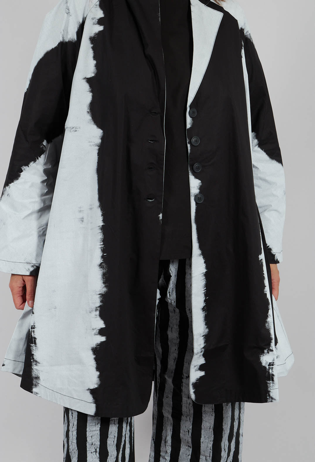 Printed Jacket in Big Stripe