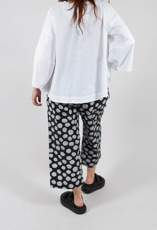 Soda Print Wide Leg Trousers in Polka Dot