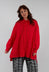 Crinkled Oversized Shirt in Blaze Red