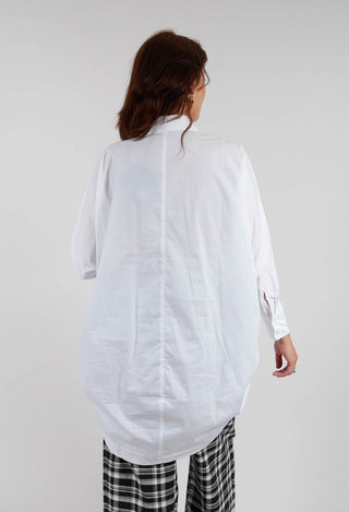 Cotton Hi-Low Shirt in White