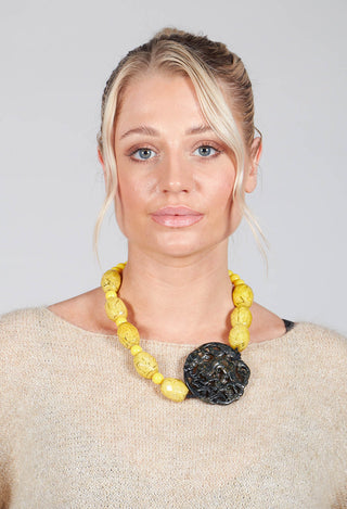 Stone Necklace in Yellow