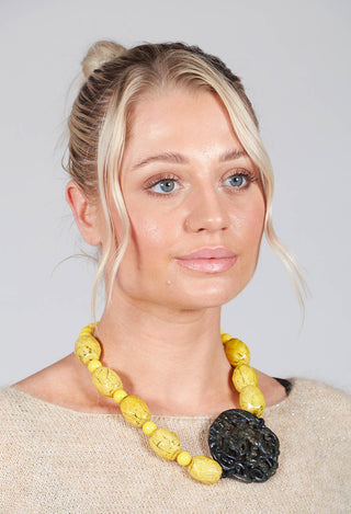 Stone Necklace in Yellow