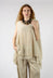 Asymmetrical Sheer Finish Top in Gold