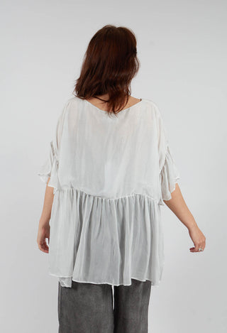 Babydoll Flutter Top in Ice