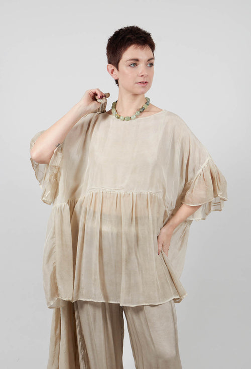 Babydoll Flutter Top in Gold