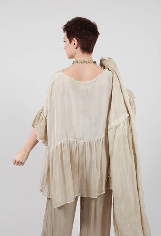 Babydoll Flutter Top in Gold