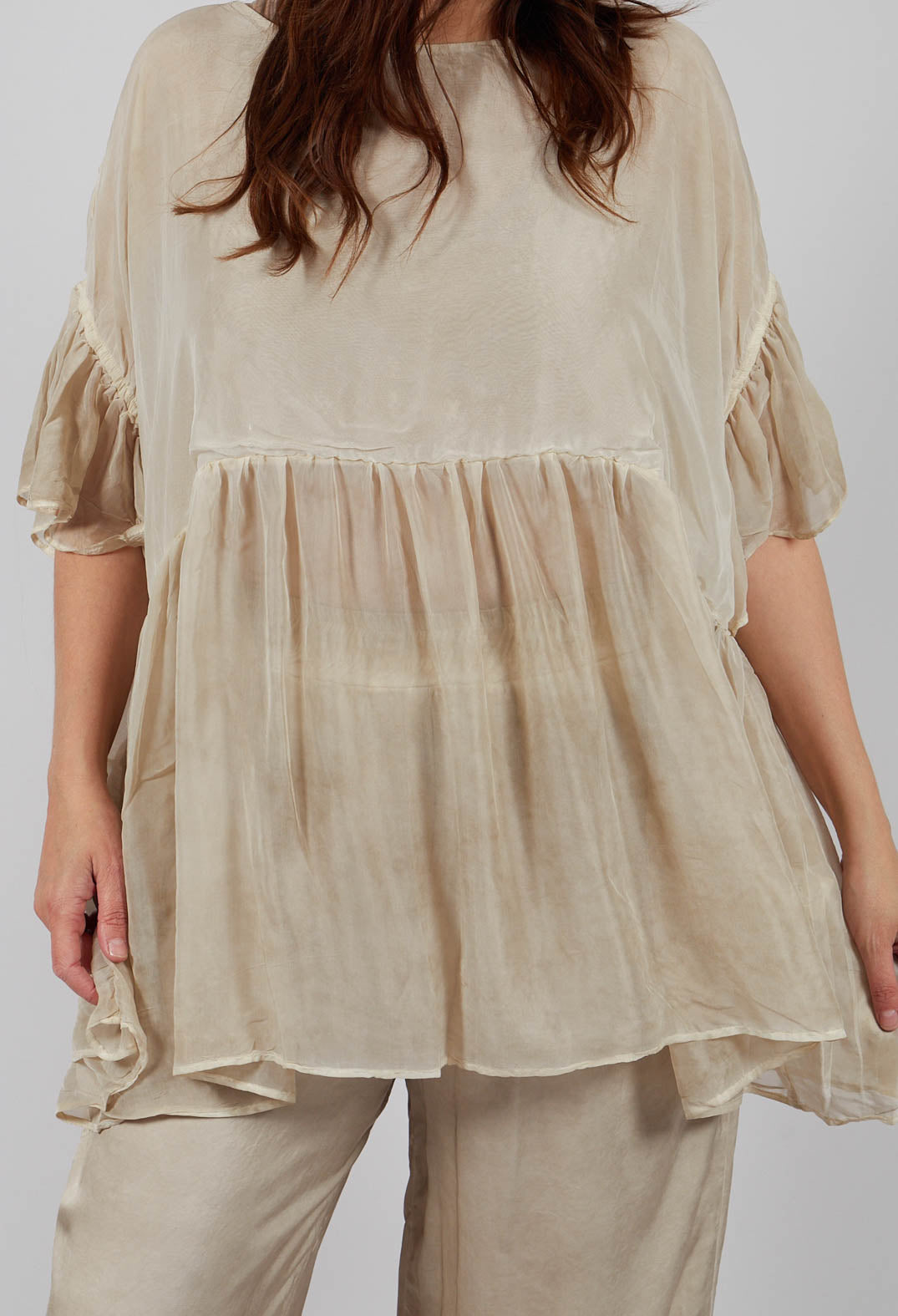 Babydoll Flutter Top in Gold