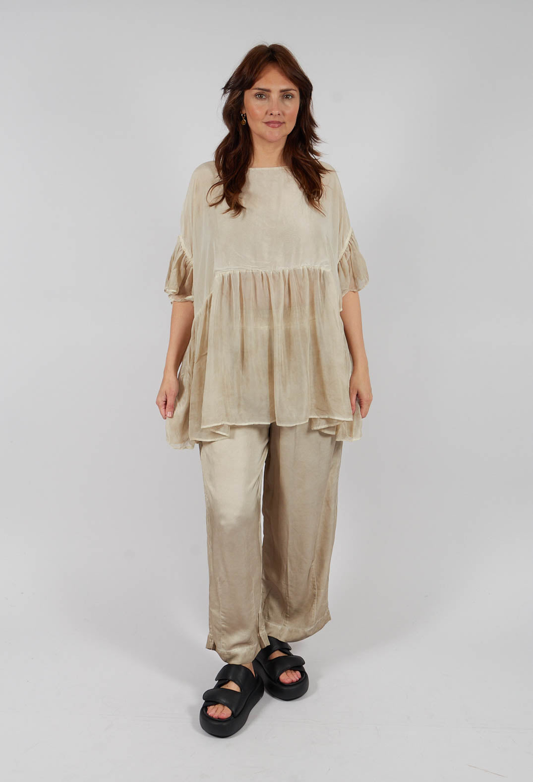 Babydoll Flutter Top in Gold