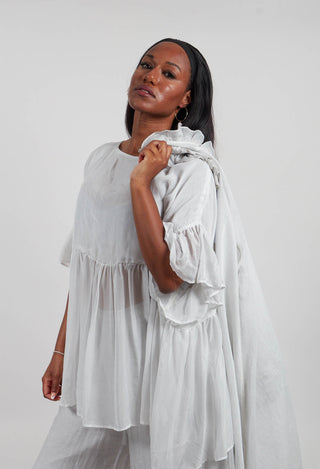 Babydoll Flutter Top in Ice