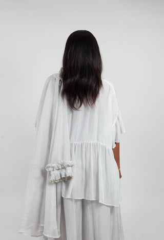 Babydoll Flutter Top in Ice