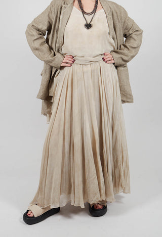 Raw Edge Circle Skirt in Gold