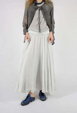 Raw Edge Circle Skirt in Ice