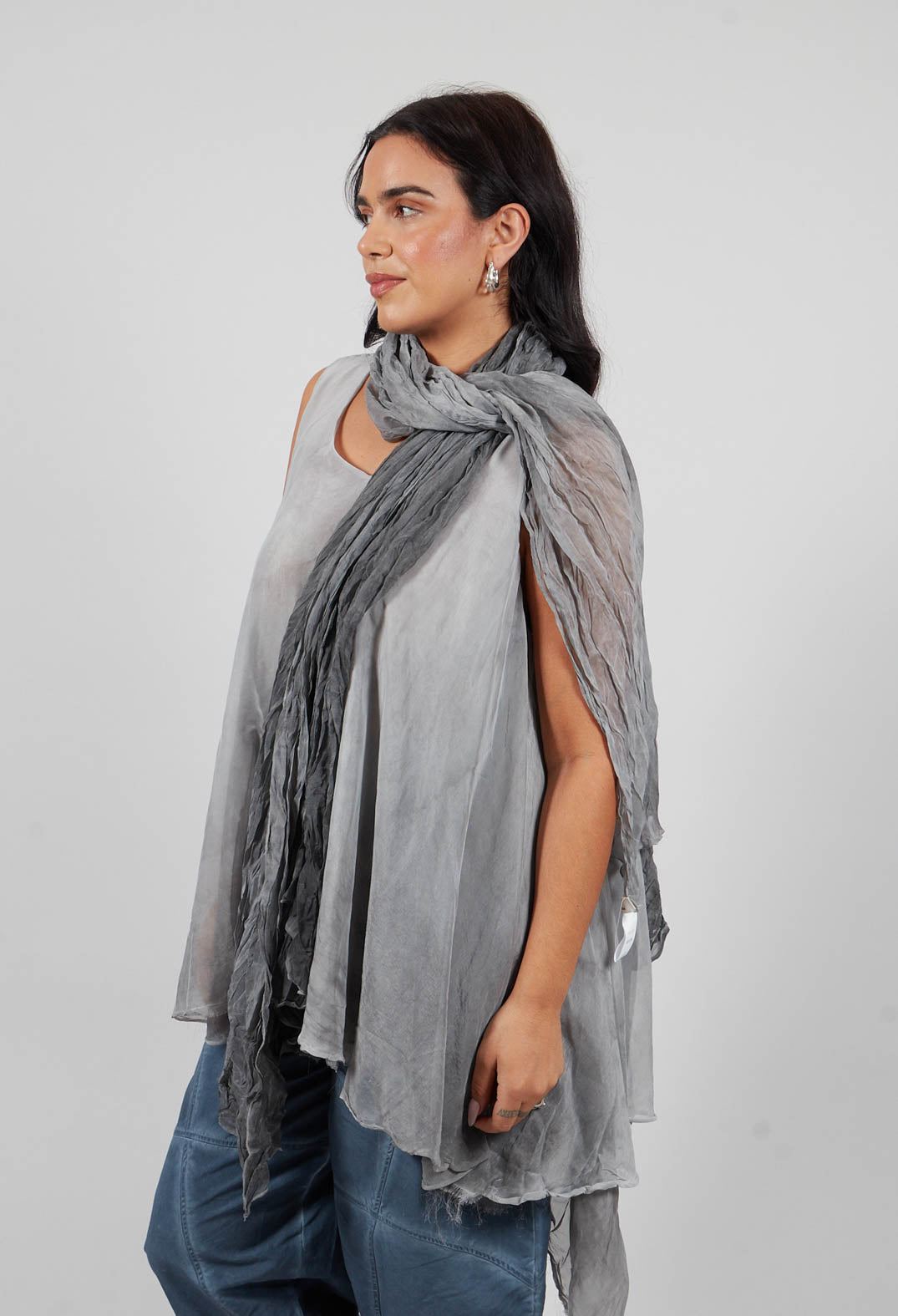 Sheer Scarf in Onyx