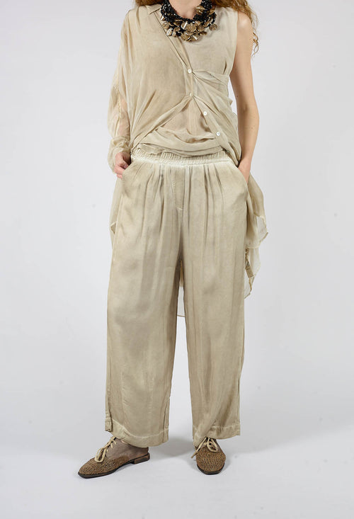 Dart Hem Trousers in Gold