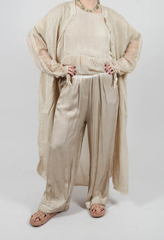 Dart Hem Trousers in Gold