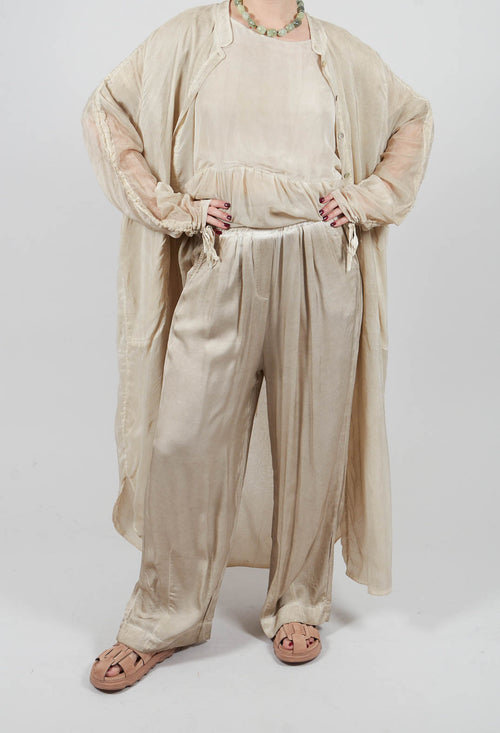 Dart Hem Trousers in Gold