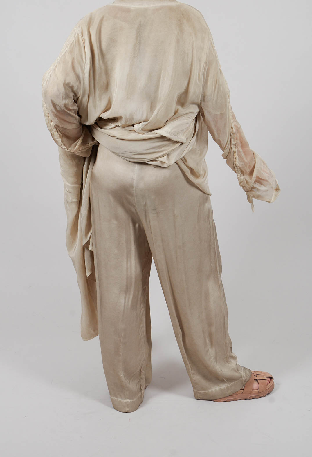 Dart Hem Trousers in Gold