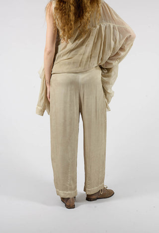 Dart Hem Trousers in Gold