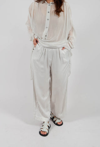 Dart Hem Trousers in Ice