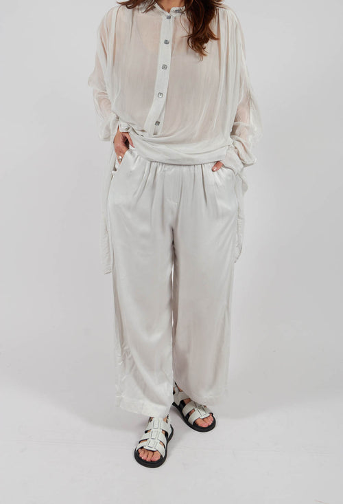 Dart Hem Trousers in Ice