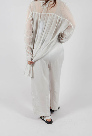 Dart Hem Trousers in Ice
