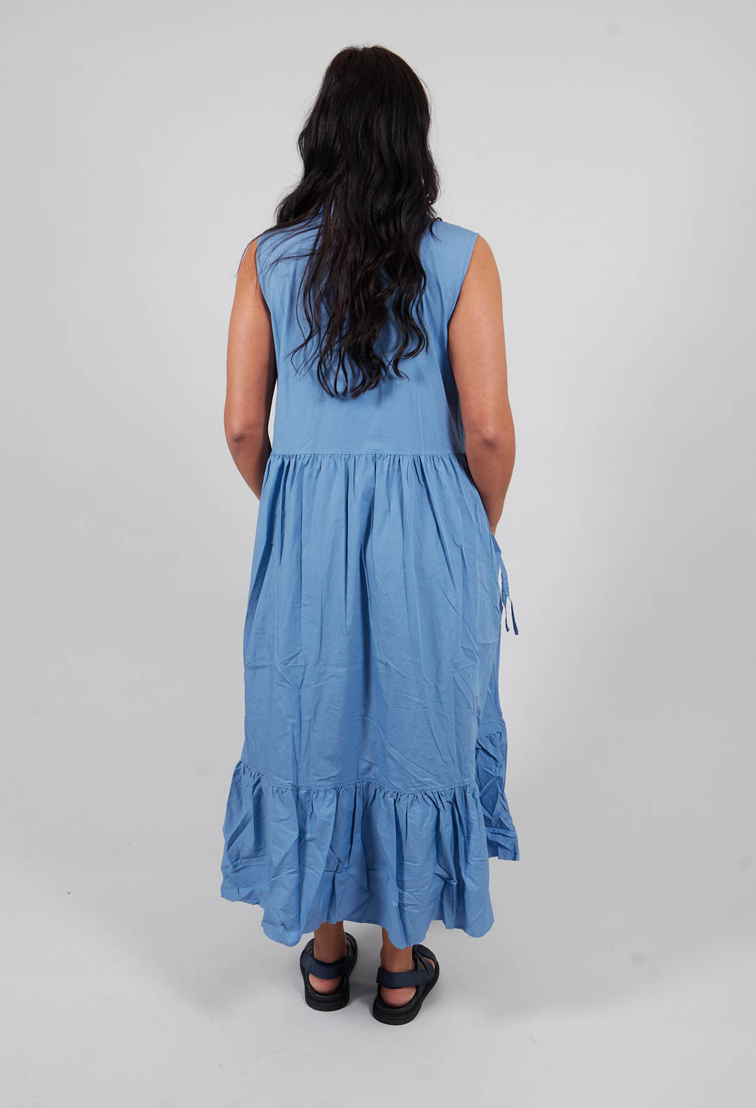 Darted Tier Sleeveless Dress in Riverside