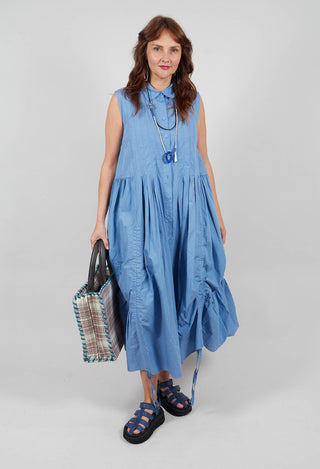 Darted Tier Sleeveless Dress in Riverside