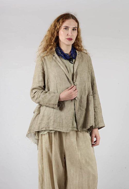 Linen-Muslin Swing Jacket in Rope