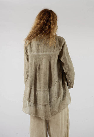 Linen-Muslin Swing Jacket in Rope
