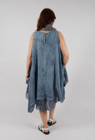 Double Layer Tunic Tank in Indigo