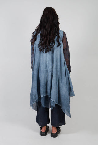 Double Layer Tunic Tank in Indigo