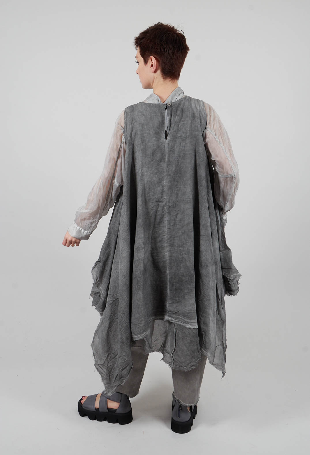 Double Layer Tunic Tank in Onyx