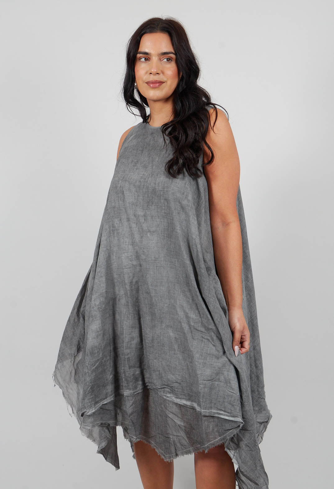 Double Layer Tunic Tank in Onyx