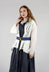 Shawl Collar Wrap Top in Ice