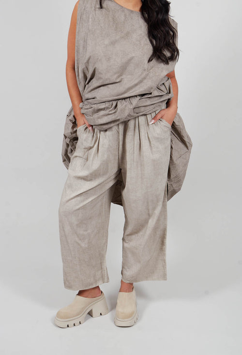 Light Weight Cotton Barrel Trousers in Rope
