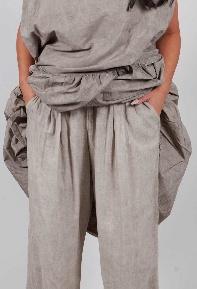 Light Weight Cotton Barrel Trousers in Rope – Olivia May