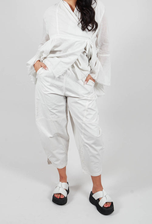 Barrel Seamed Trousers in Ice