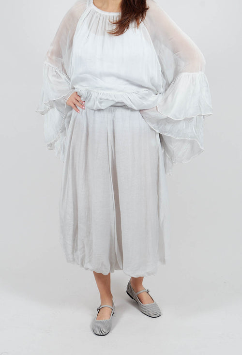 Double Layered Trousers in Salt