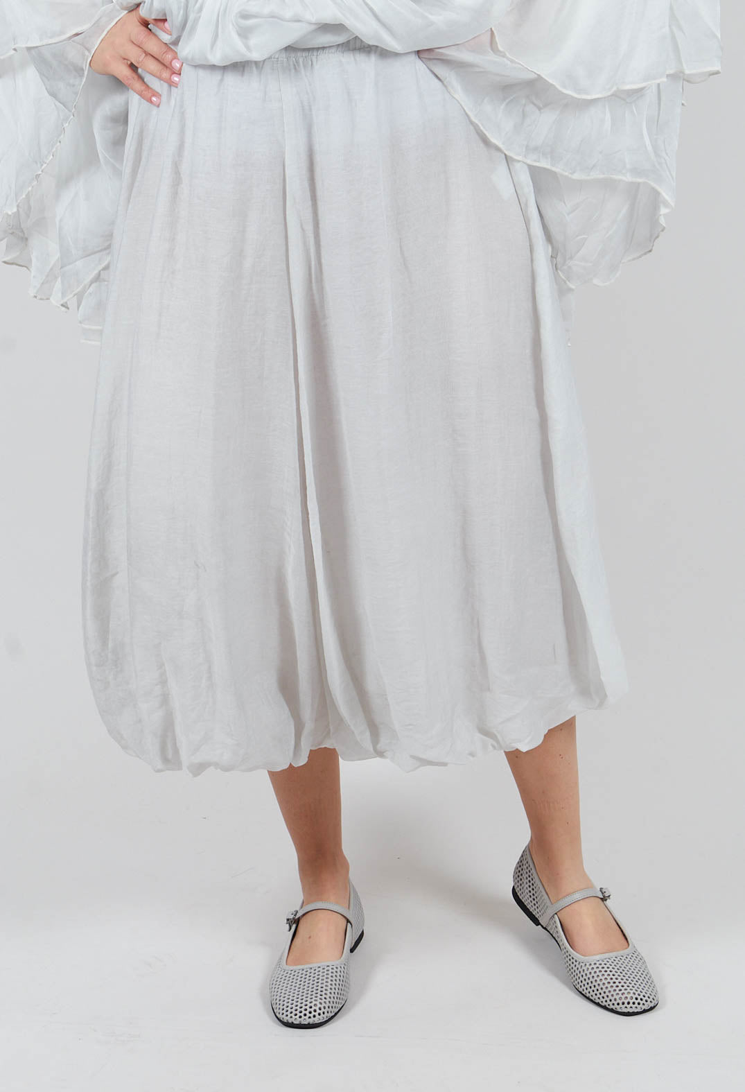 Double Layered Trousers in Salt
