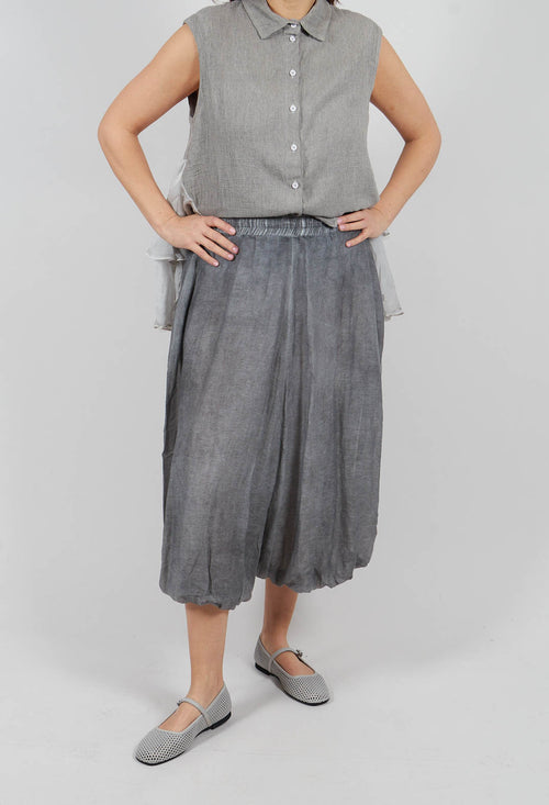 Double Layered Trousers in Black Pepper