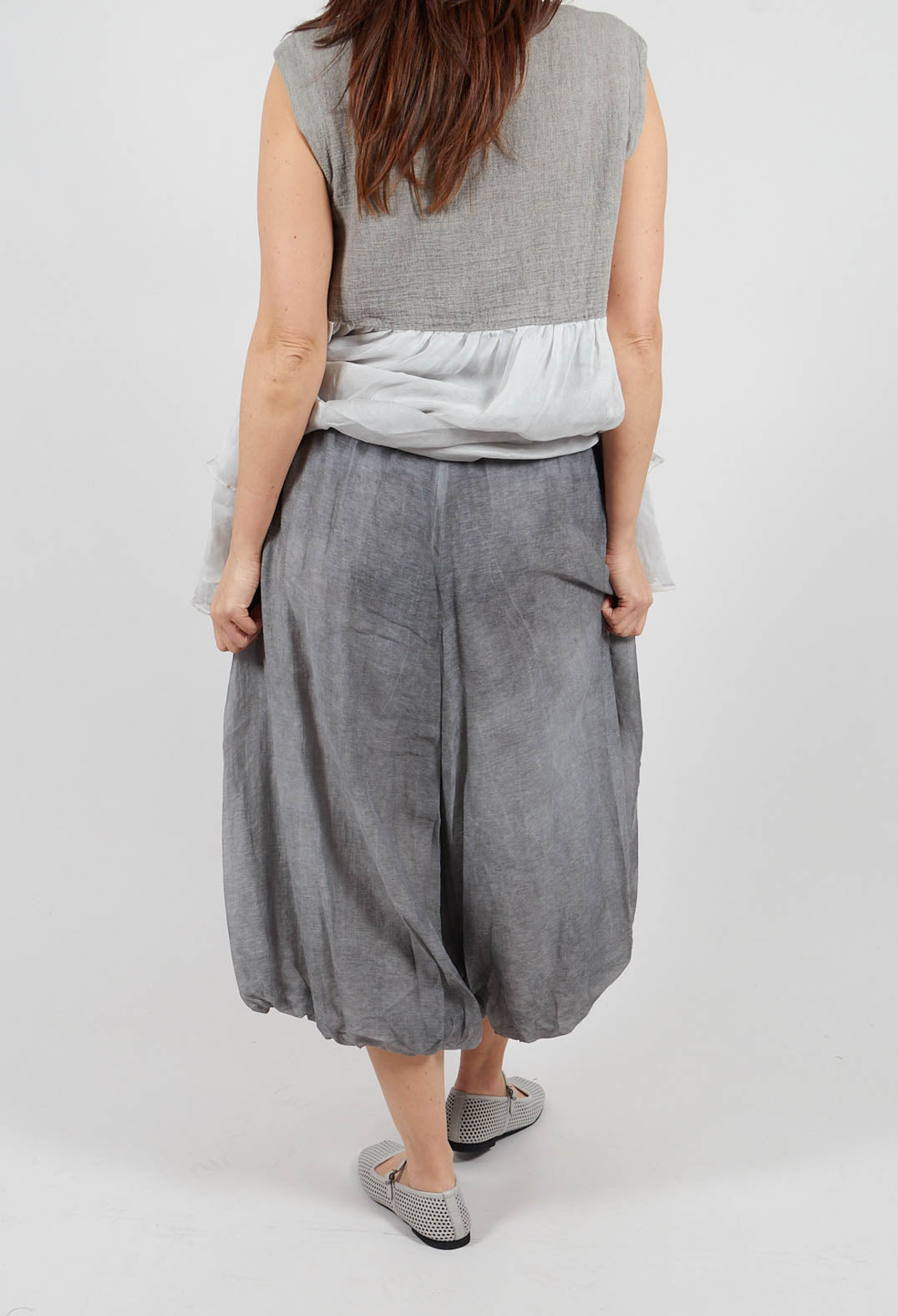 Double Layered Trousers in Black Pepper