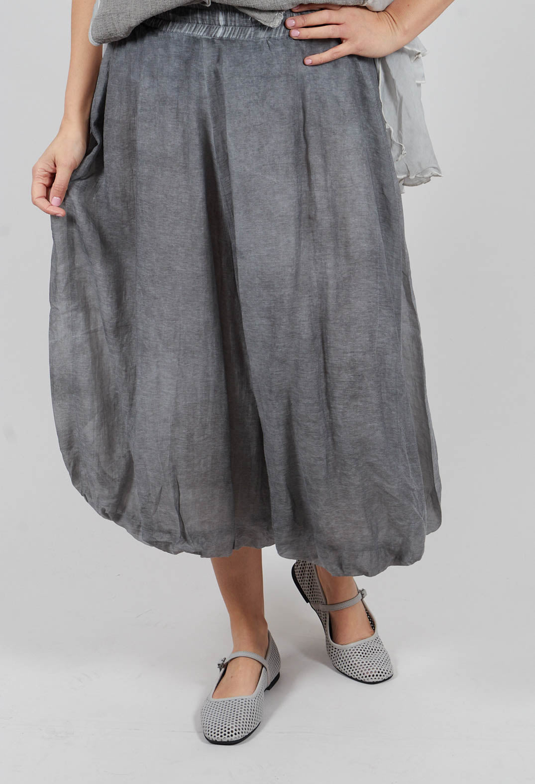 Double Layered Trousers in Black Pepper