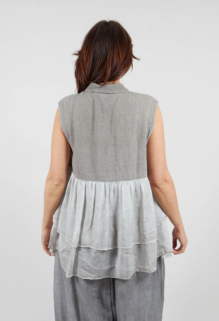 Sleeveless Gillet in Salt