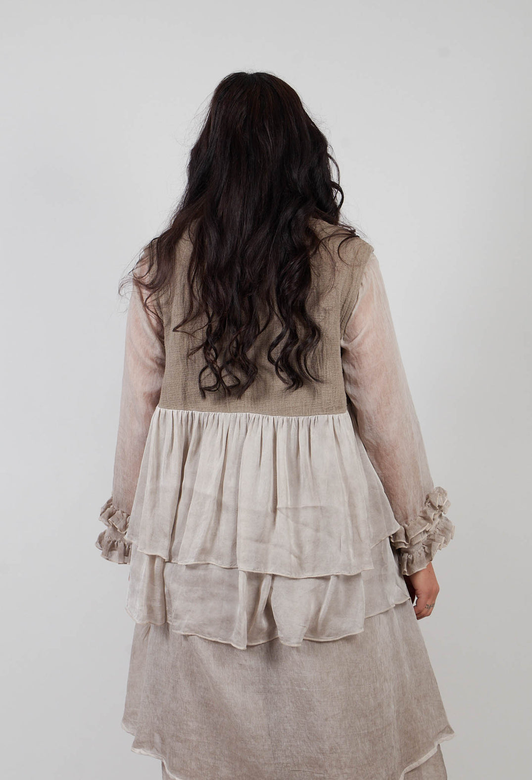 Sleeveless Gillet in Mushroom