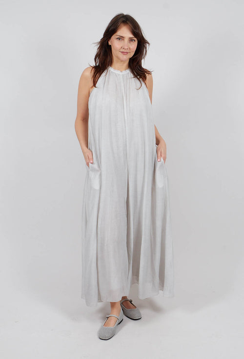 Halterneck Dress in Salt