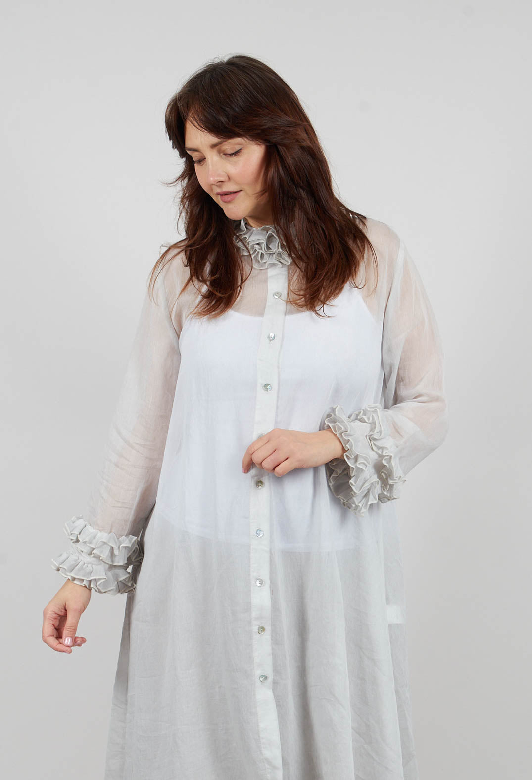 Ruffle Tunic in Salt