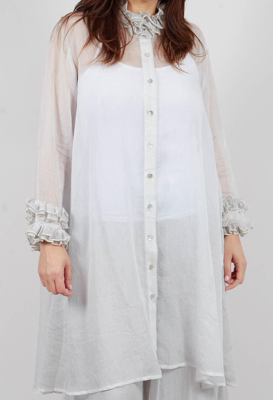 Ruffle Tunic in Salt