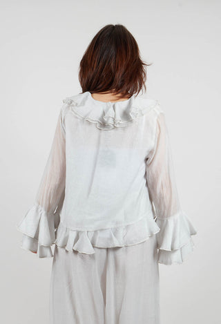 Ruffle Shirt in Salt