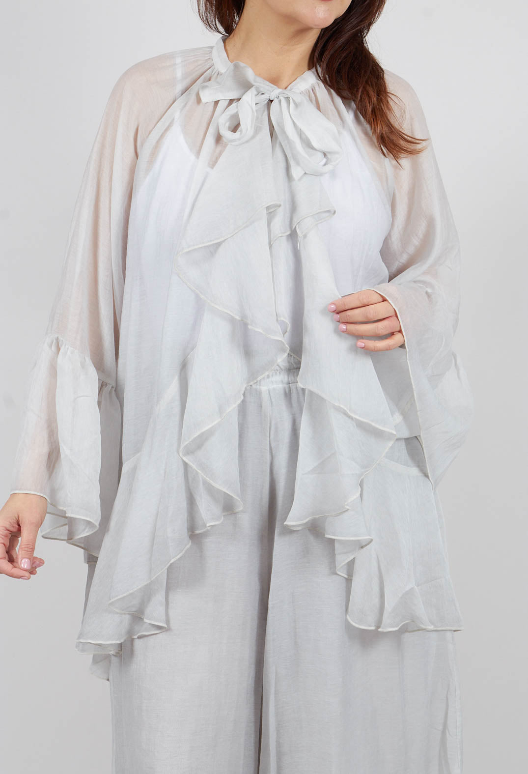 Ruffle Tunic in Salt