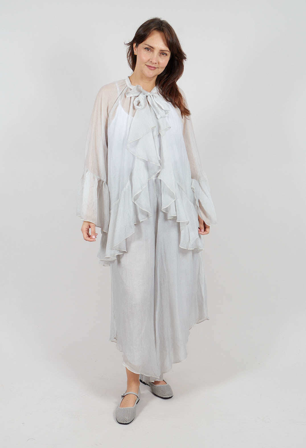 Ruffle Tunic in Salt